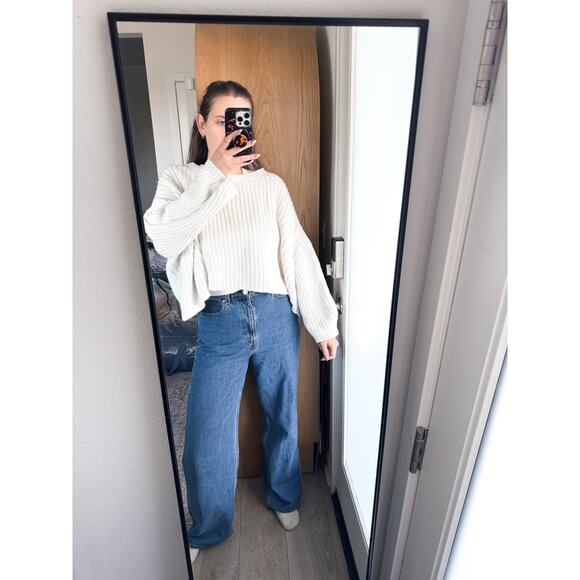 Anthropologie Moth Cream White Cropped Sweater - Picture 10 of 10